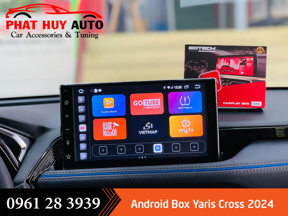 Lắp Android Box Gotech GB6 Cho Toyota Yaris Cross 2024