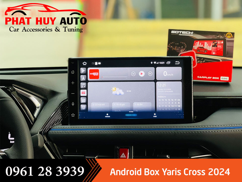 Lắp Android Box Gotech GB6 Cho Toyota Yaris Cross 2024