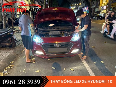 Thay bóng đèn led cho xe Hyundai i10