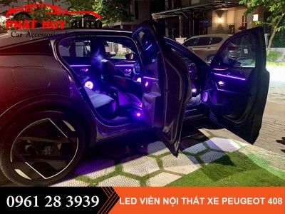 Độ Đèn Led Viền Nội Thất Cho Xe Peugeot 408