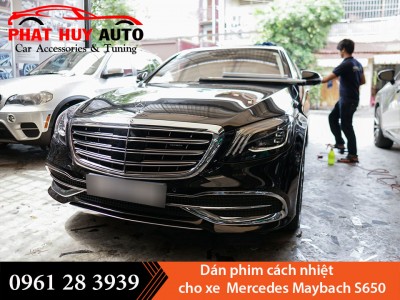 Dán phim cách nhiệt 3M xe Mercedes Maybach S650