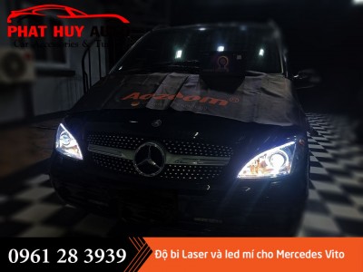 Độ bi Laser và led mí cho Mercedes Vito