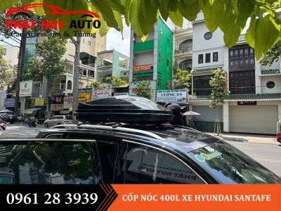 Lắp Cốp Nóc 400L Cho Xe Hyundai Santafe