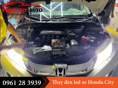 Thay đèn halogen bằng led xe Honda City