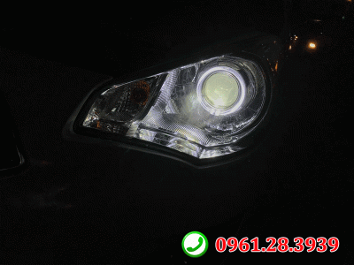 Độ đèn bi xenon xe Mitsubishi Attrage