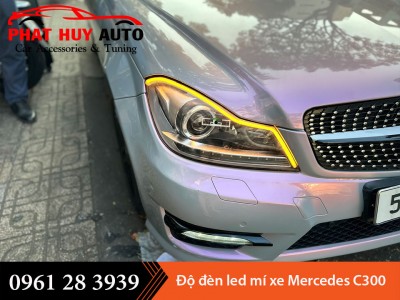 Độ đèn led mí cho Mercedes C300
