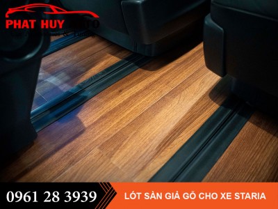 Lót Sàn Giả Gỗ Cho Xe Hyundai Staria
